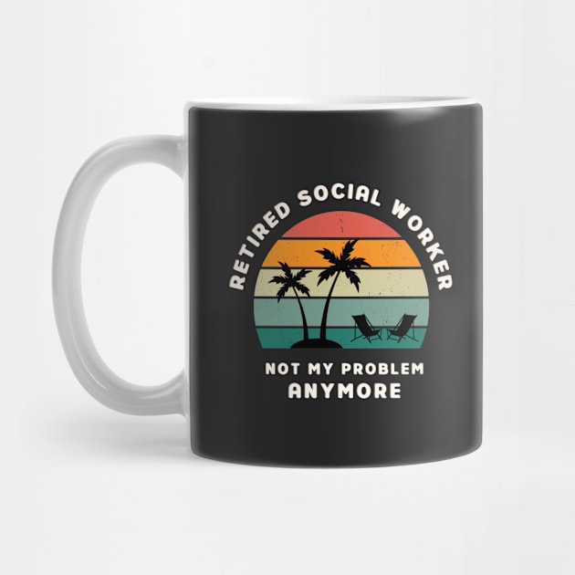 Licensed Clinical Social Worker - Retired Retro Sunset Design by best-vibes-only